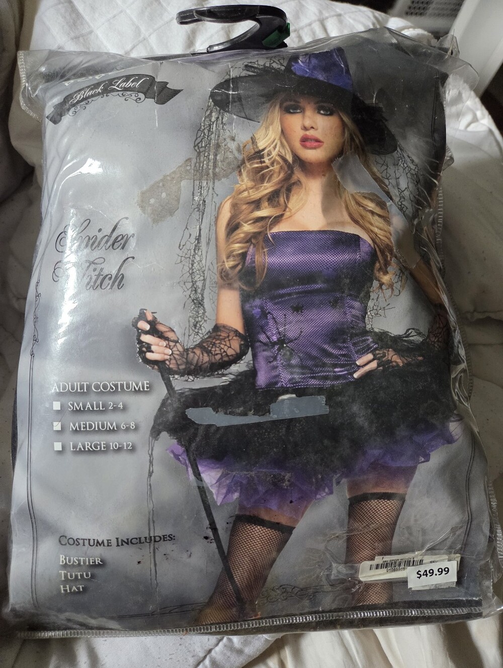 Spirit Halloween Ladies Spider Witch Costume, Size 6 To 8